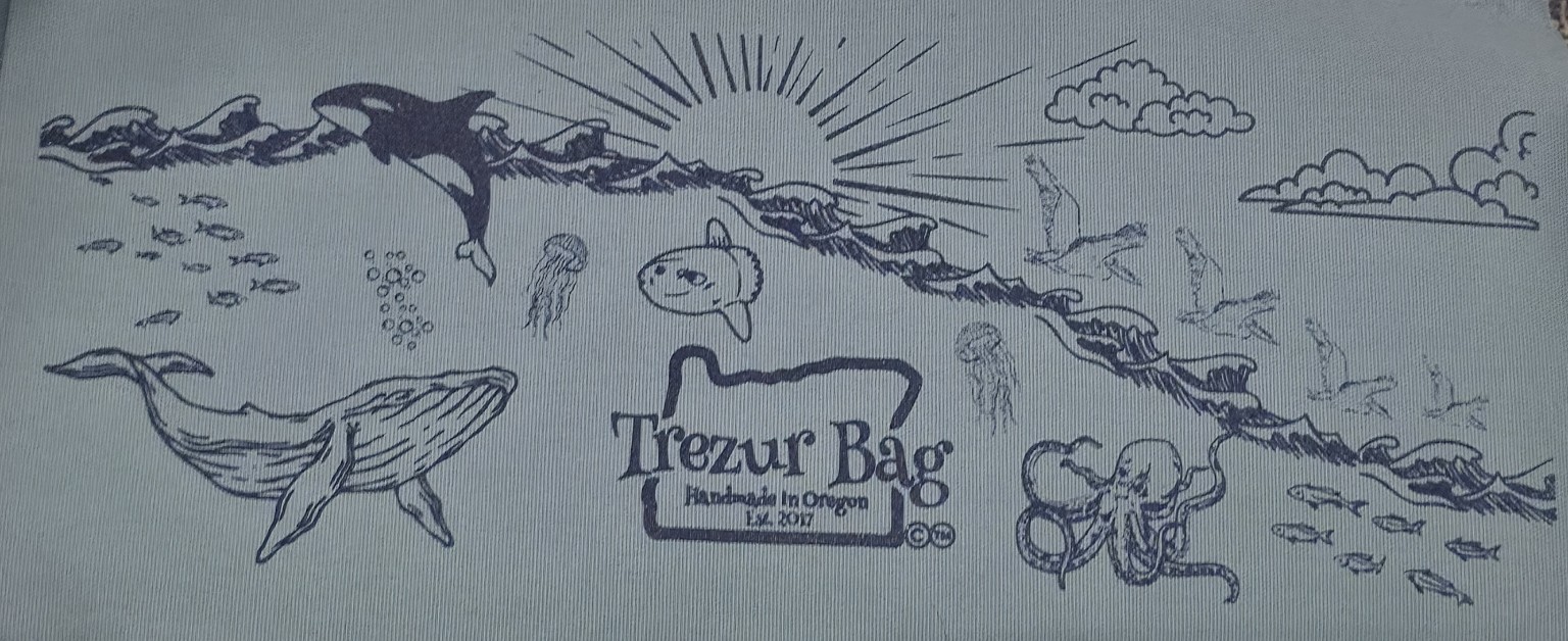 Sage Trezur Bag ocean series artwork